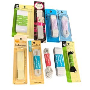 Assorted Elastic & Waistband Lot - Dritz & Stretchrite - 9 Packs - Various Sizes